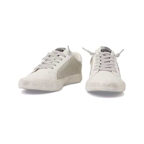 VINTAGE HAVANA Womens Silver Crocodile Grande Platform Slip On Sneakers 8.5 - Picture 2 of 2